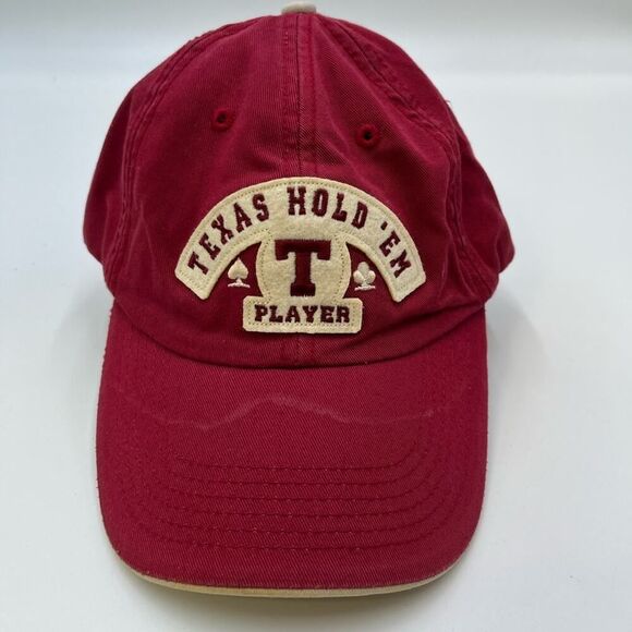 Y2K Red Texas Hold ‘em Strapback adjustable hat cap - Picture 1 of 4